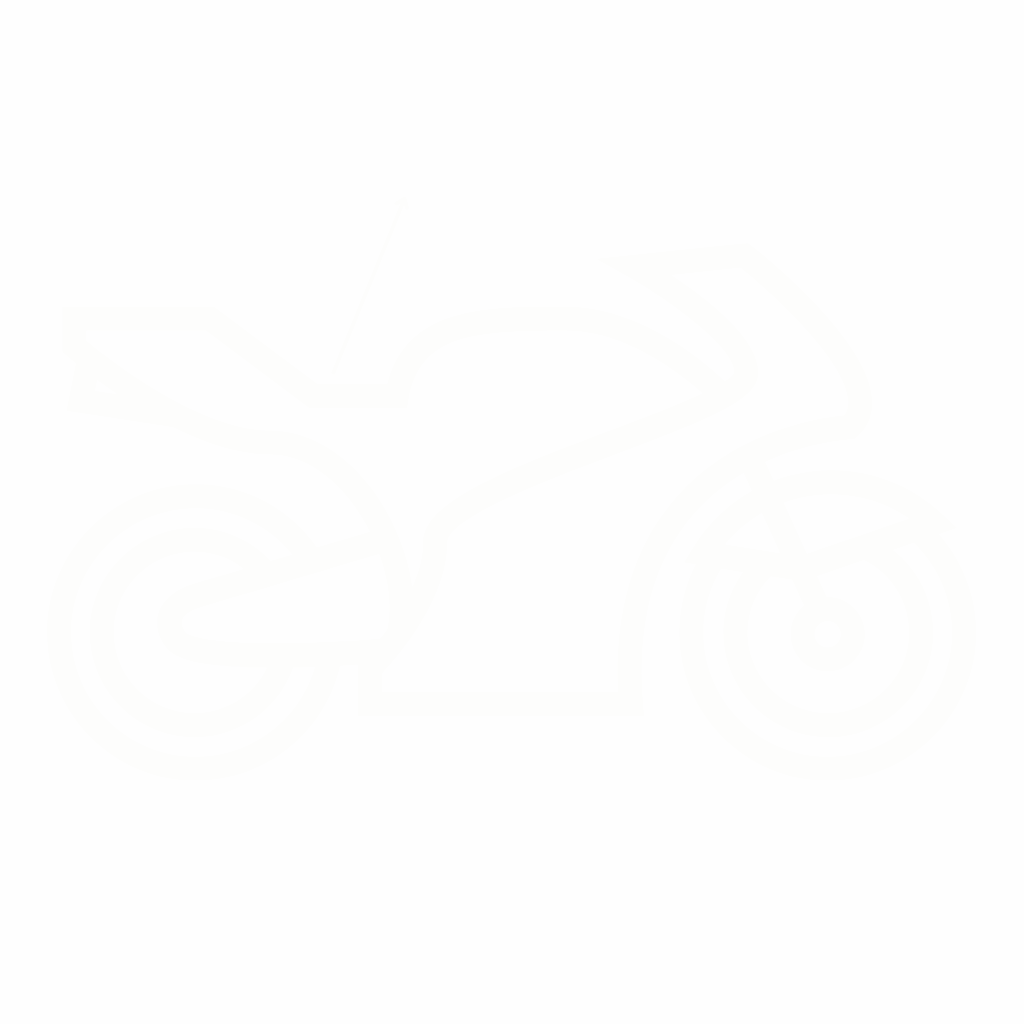 Weißes Symbol eines Motorrads auf schwarzem Hintergrund.