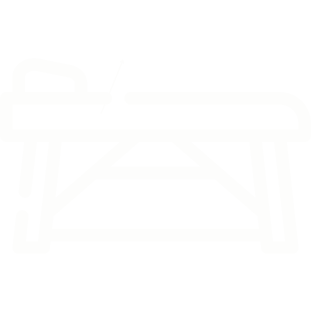 Bügelbrett mit aufgeklapptem Eisen in Schwarzweiß-Silhouette.