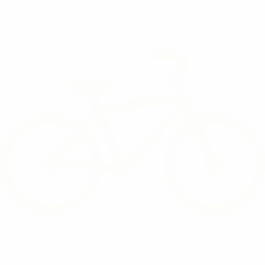 Weißes Fahrradsymbol auf schwarzem Hintergrund.
