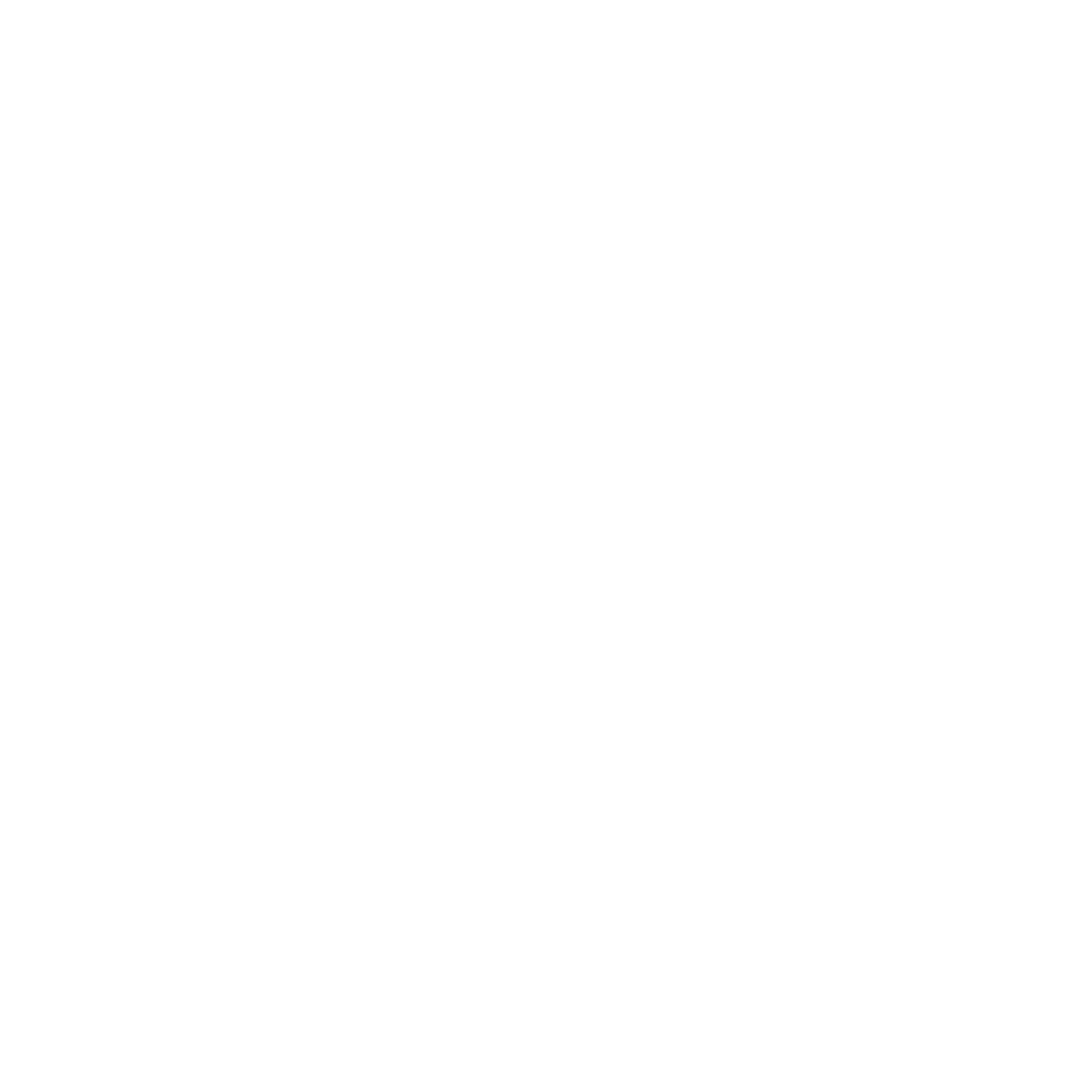 "Symbol für Essen bestehend aus einem Teller mit Messer und Gabel auf weißem Hintergrund."