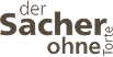 Logo von "Der Sacher ohne Torte" in brauner Schrift auf transparentem Hintergrund.